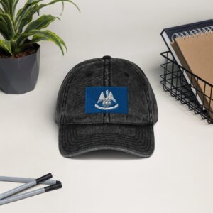 Louisiana Flag Vintage Cotton Twill Cap